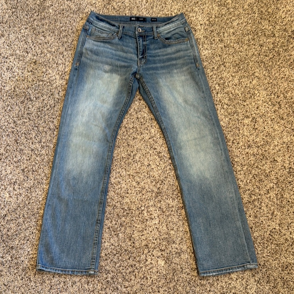 BKE Carter Boot Stretch Jeans with Vintage-Inspired Fade